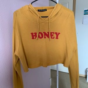 "Honey" cropped hoodie